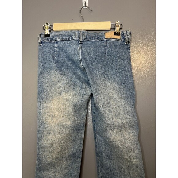 By Deep Jeans Womens 5 Blue Light Wash Low Rise Stretch Bootcut Y2K Style - Picture 5 of 9